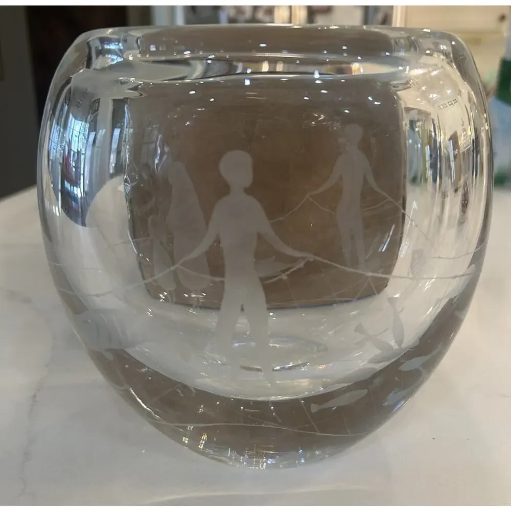 Vtg Signed Ernest Gordon 2033 ‘53 Art Glass 6